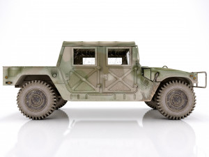 Hummer h1 military camouflage Model 3D