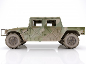 Hummer h1 military camouflage Model 3D