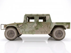 Hummer h1 military camouflage 3D Model