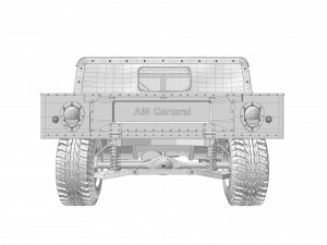 Hummer h1 military camouflage Model 3D