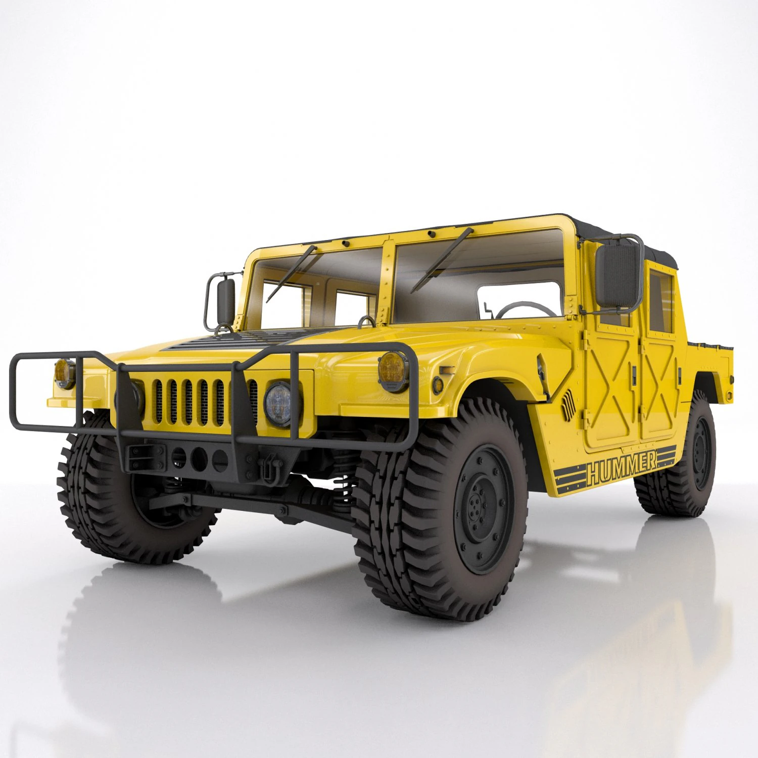 Hummer h1 humvee 3D Model .c4d .max .obj .3ds .fbx .stl .blend 
