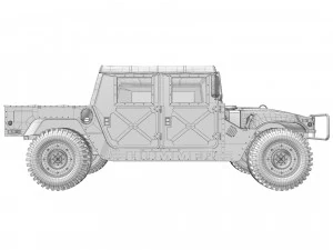 Hummer h1 humvee 3D Model