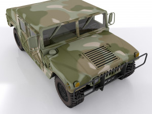 Hummer h1 military camouflage Modello 3D