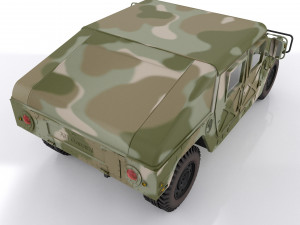 Hummer h1 military camouflage Modello 3D