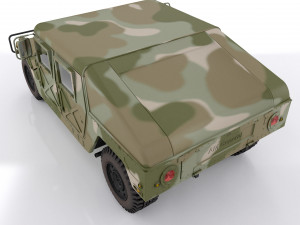 Hummer h1 military camouflage Modello 3D