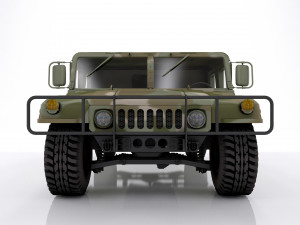 Hummer h1 military camouflage Modello 3D