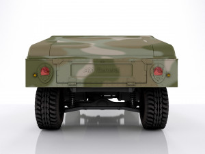 Hummer h1 military camouflage Modello 3D