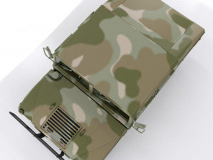 Hummer h1 military camouflage Modello 3D