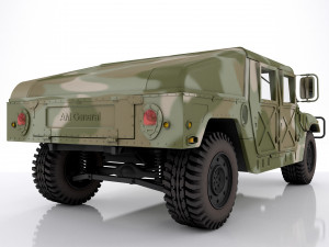 Hummer h1 military camouflage Modello 3D
