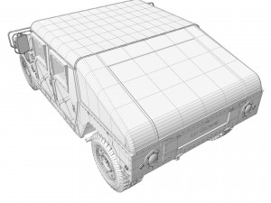 Hummer h1 military camouflage Modello 3D