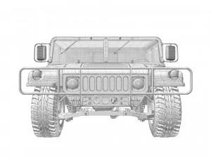 Camouflage militaire Hummer h1 Modèle 3D
