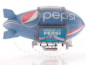 Advertising zeppelin pepsi 3D Model