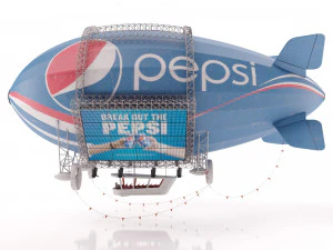 Advertising zeppelin pepsi 3D Model