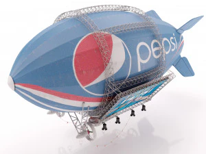 Advertising zeppelin pepsi 3D Model