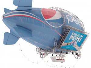 Advertising zeppelin pepsi 3D Model