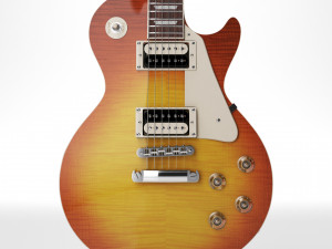 Gibson les paul standard - heritage cherry sunburst 3Dモデル
