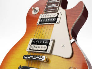Gibson les paul standard - heritage cherry sunburst 3D Model