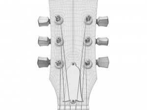 Gibson les paul standard 50s - tobacco burst 3D Модель