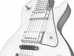 Gibson les paul standard 50s - tobacco burst 3D Модель
