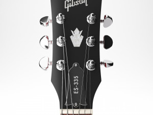Gibson es 335 wine red 3D मॉडल
