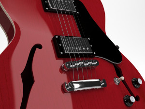 Gibson es 335 wine red 3D मॉडल