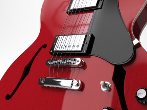 Gibson es 335 wine red 3D मॉडल