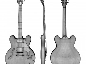 Gibson es 335 wine red 3D मॉडल