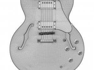 Gibson es 335 wine red 3D मॉडल