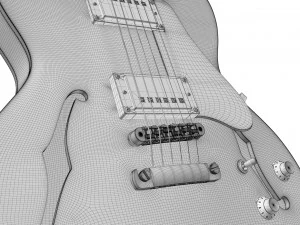 Gibson es 335 wine red 3D Model