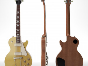 Gibson les paul gold top 1953 3D Model