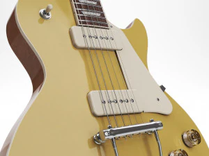 Золотий топ Gibson les Paul 1953 3D Модель