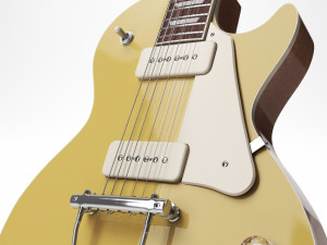 Gibson les paul gold top 1953 3D Model