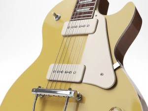Золотий топ Gibson les Paul 1953 3D Модель