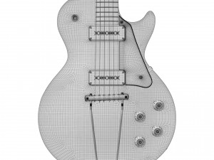 Gibson les paul gold top 1953 3D Model