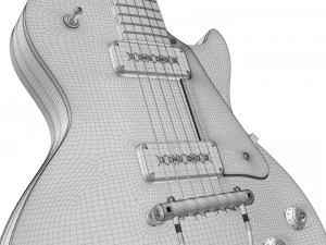 Золотий топ Gibson les Paul 1953 3D Модель