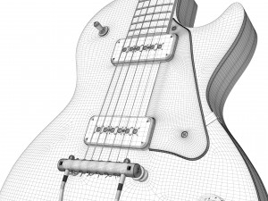 Gibson les paul gold top 1953 3D Model