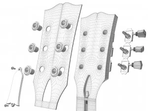 Золотий топ Gibson les Paul 1953 3D Модель