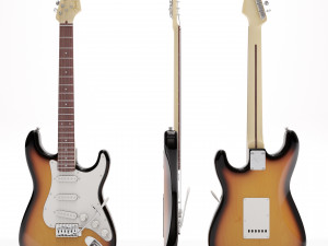 Fender Stratocaster tobacco sunburst Modello 3D