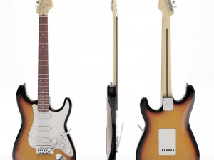 펜더 스트라토캐스터 타바코 선버스트 3D 모델