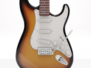 Fender Stratocaster tobacco sunburst 3D-Modell