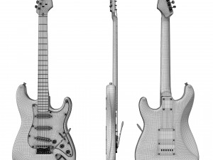 Fender Stratocaster tobacco sunburst 3D-Modell