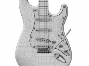 Fender Stratocaster tobacco sunburst 3D-Modell