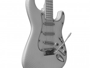 Fender Stratocaster tobacco sunburst 3D-Modell
