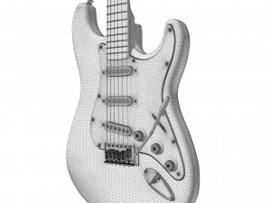 Fender Stratocaster tobacco sunburst 3D-Modell