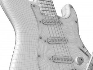 Fender Stratocaster tobacco sunburst 3D-Modell