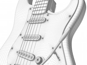 Fender Stratocaster tobacco sunburst 3D-Modell