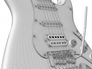 Fender Stratocaster Richie Sambora sygnowany Model 3D
