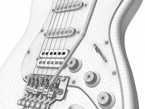 Fender Stratocaster Richie Sambora sygnowany Model 3D