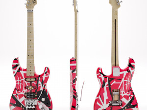 Frankenstein Eddie van Halen Guitar Modello 3D