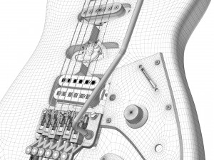 Frankenstein Eddie van Halen Guitar Modèle 3D
